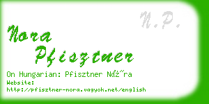 nora pfisztner business card